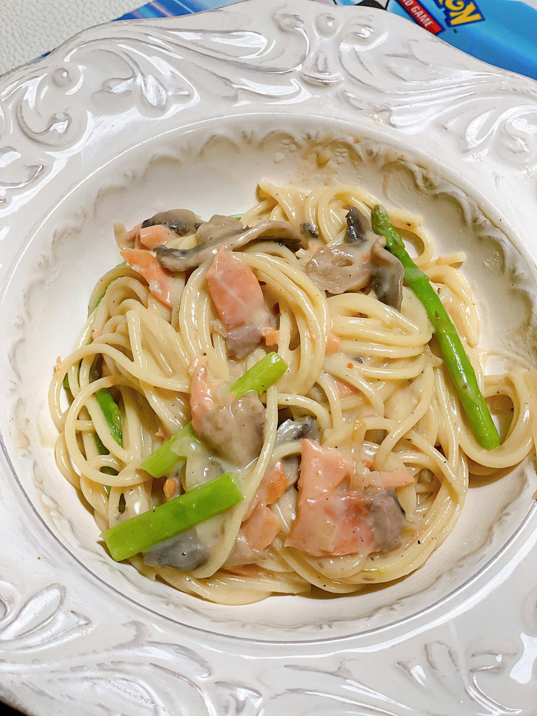 Smoked Salmon Onion Cream Pasta