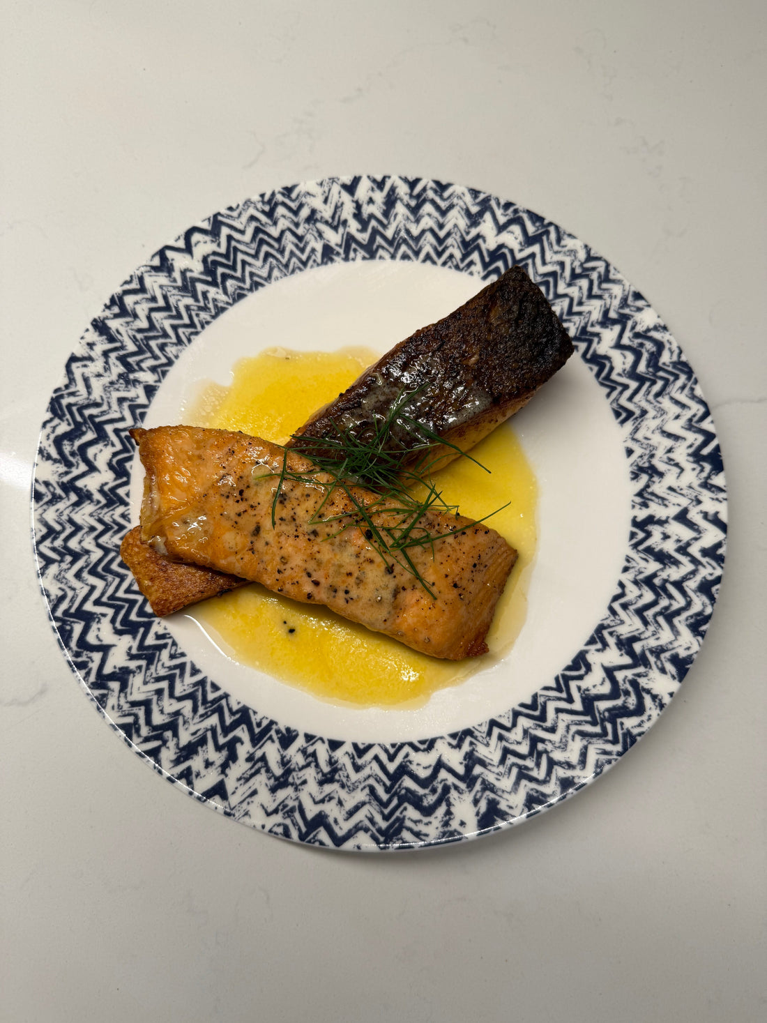 Pan-seared Salmon with Beurre Blanc Sauce