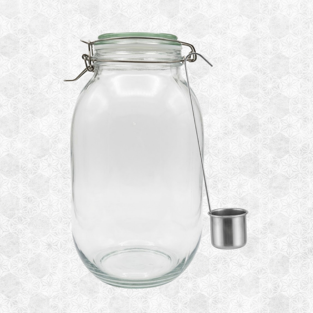 Glass Jar with Lid 3L *FREE SCOOP*