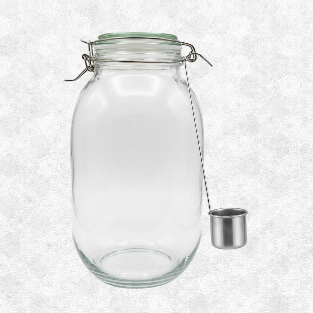 Glass Jar with Lid 3L *FREE SCOOP*