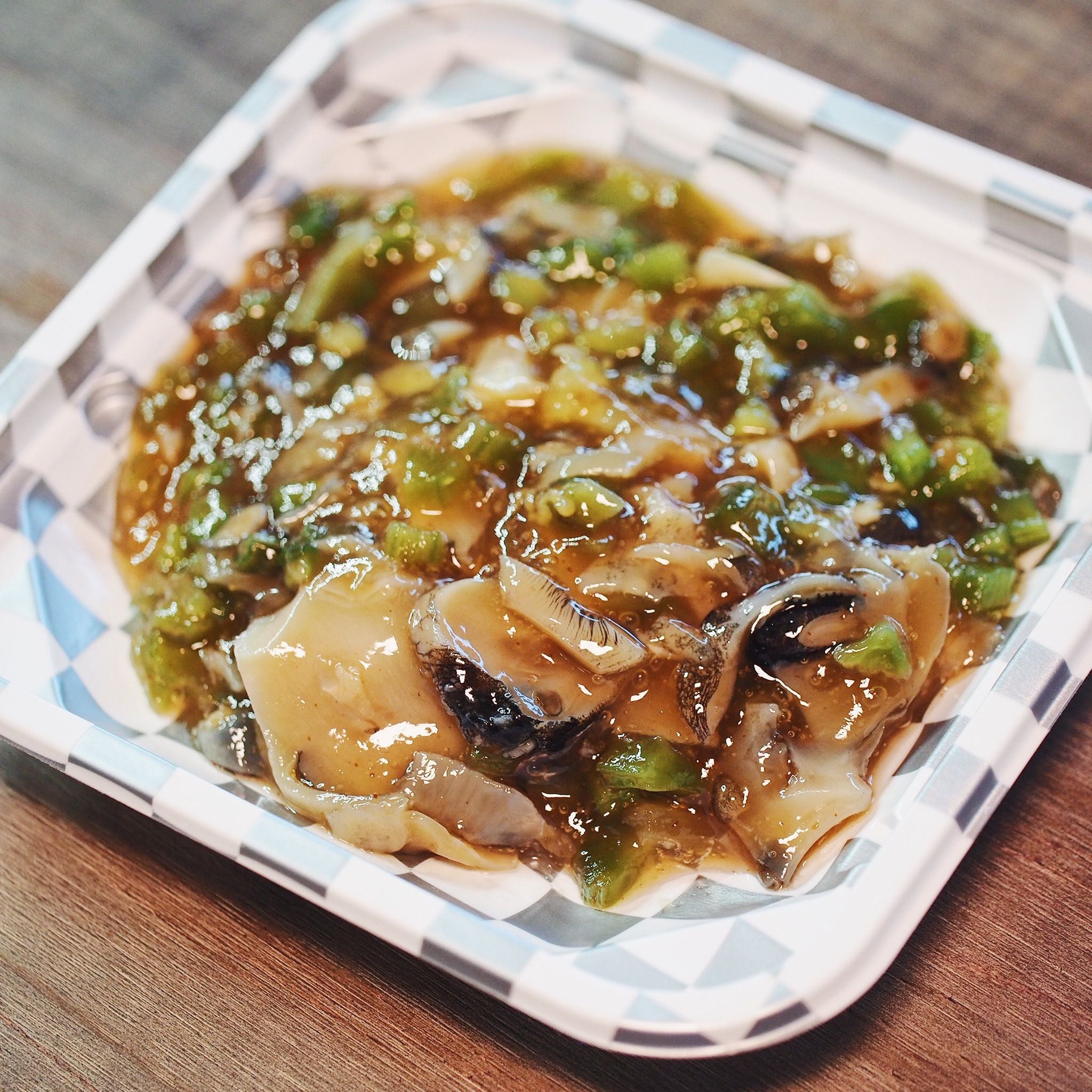 Seasoned Sazae in Wasabi Sauce (Topshell in Wasabi Sauce) / 山葵サザエ 100G