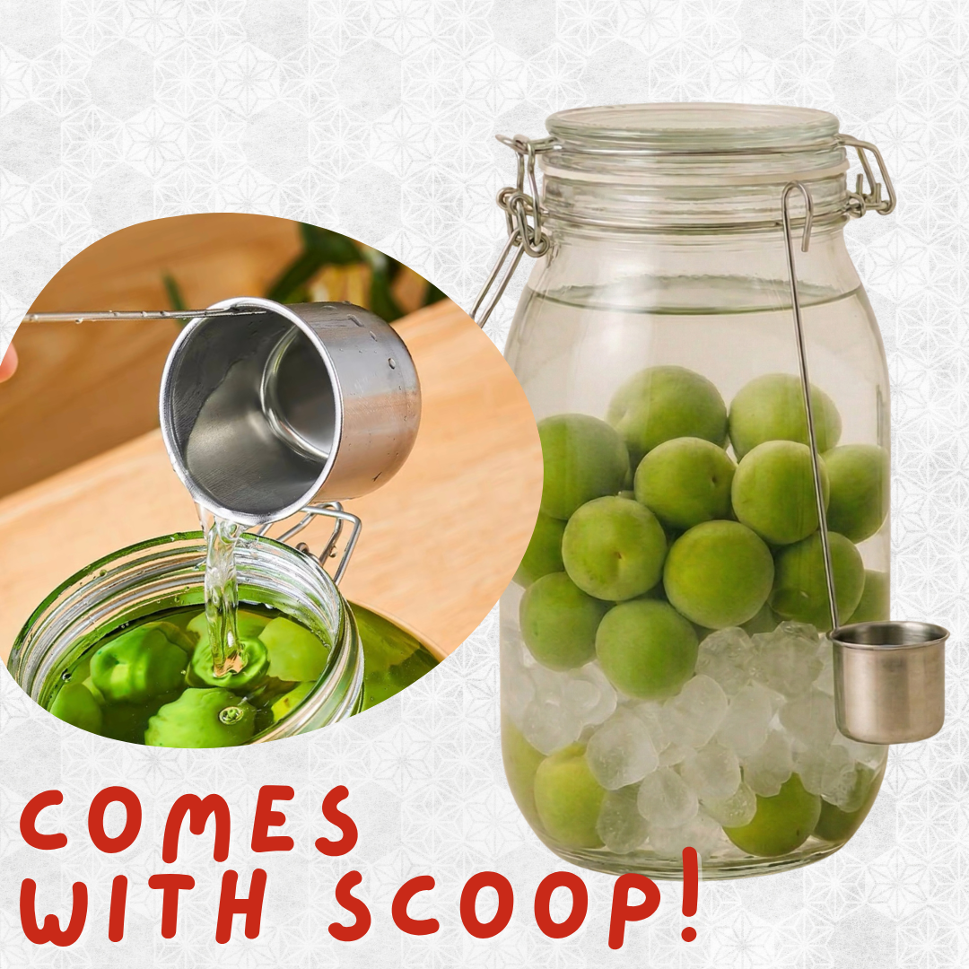 Glass Jar with Lid 3L *FREE SCOOP*
